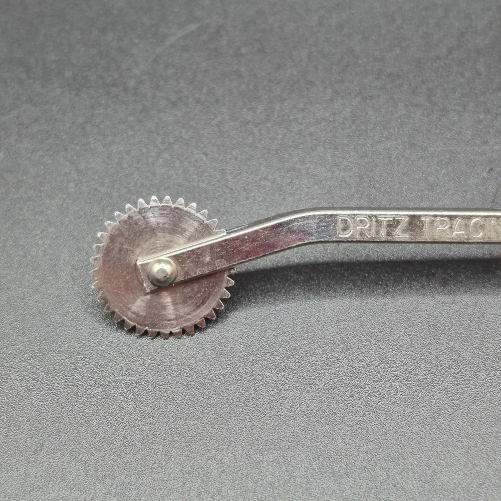 Vintage Dritz Tracing Wheel Sewing Pattern Marker Yellow Bakelite Handle Germany